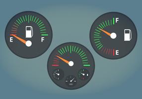 Ilustración del vector del indicador de combustible