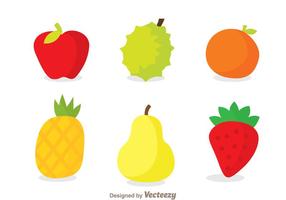 Iconos de frutas vector