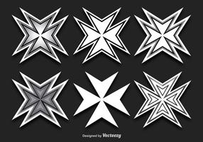 Maltese Cross Shapes vector