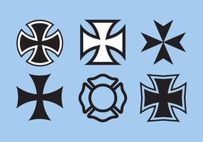 Maltese and Iron Cross Vector Set