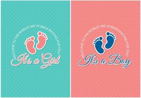 Baby Arrival Vector Cards