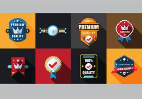 Free Flat Labels Badges Set Vector