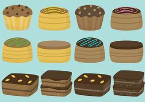 Brownies And Cakes vector