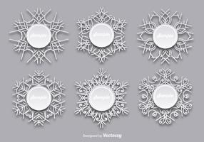 Plantillas de los copos de nieve vector