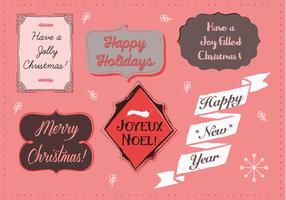 Ilustración libre de antecedentes de Navidad con tipografía vector