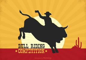 Free Rodeo Bull Rider Vector Poster