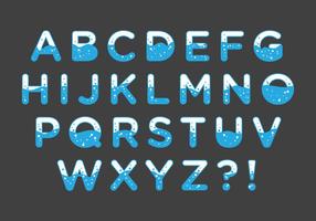 Water Font Vector