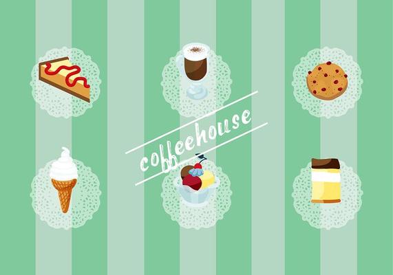 Free Set of Coffee House Vector Elements