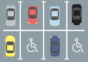 Vector libre del estacionamiento del coche lisiado