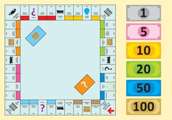 monopoly board template vector monopoly board template vector