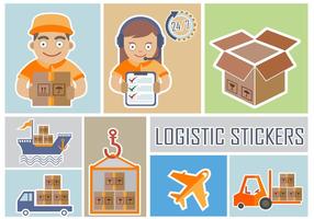 Delivery and Logistic Stickers vector