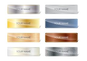 Basic Name Plates vector