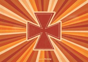 Ilustración retro de la cruz maltesa