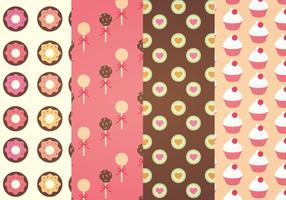 Dulces patrones vectoriales vector