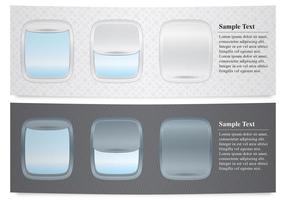 Plane Windows Banners vector