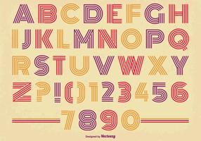 Retro Style Alphabet Set vector