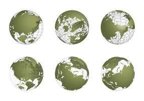 Free Globe Grid Vector set