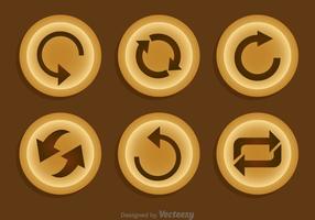 Replay Brown Button vector