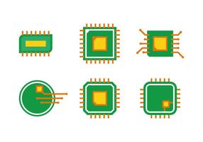 Conjunto de vectores de microchip simple