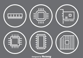 Microchip Icons vector