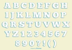 Retro Alphabet Set vector