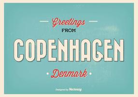 Retro Copenhagen Greeting Illustration