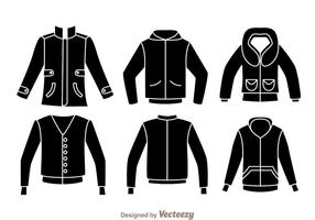 Jacket Black Icons vector