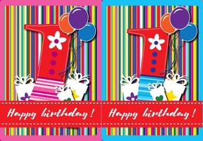 Happy First Birthday Card vector