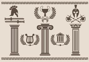 Roman Pillar Silhouette vector