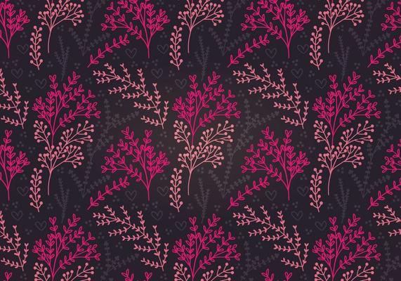 Moody Botanical Vector Seamless Pattern 