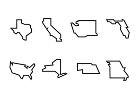Free State Outlines Vector