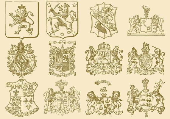 Old Style Rampant Lions