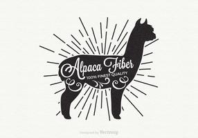 Free Alpaca Retro Vector Label