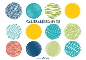 Assorted Scribble Shape Set vector