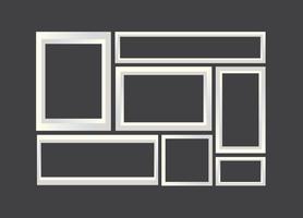 White Photo Collage Frames vector