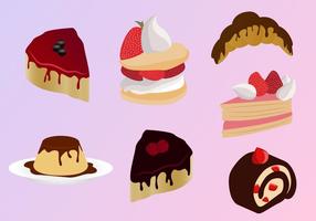 Sweets Cakes Strawberry Illustrations Vector