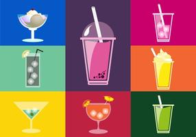 Bebidas Ilustraciones Iconos planos vector