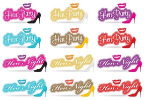 Hen Party Titles vector