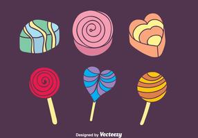 Colorful Candy And Cake Icons vector