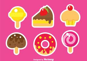 Candy And Cake Cute Icons vector