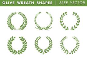 Olive Wreath Shapes Vector