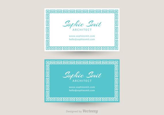 Free Greek Business Card Vector