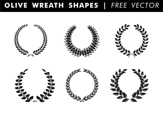 Olive Wreath Shapes Free Vector