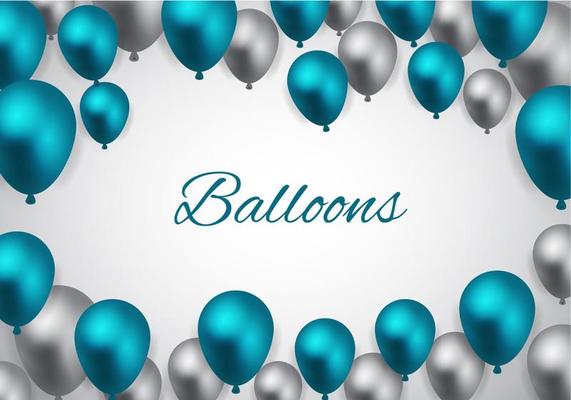 Free Blue Balloons Vector