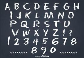 Conjunto de alfabeto de estilo tiza desordenado