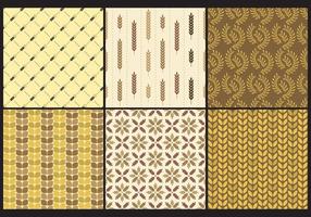 Herringbone And Wheat Patterns vector