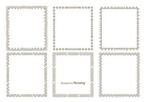 Hand Drawn Style Frame Set vector