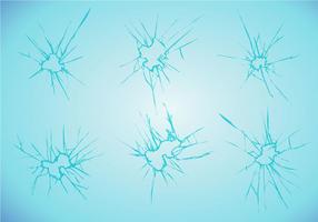 Cracked Glass Vector Set