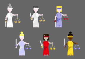 Vector libre de la justicia de la mujer