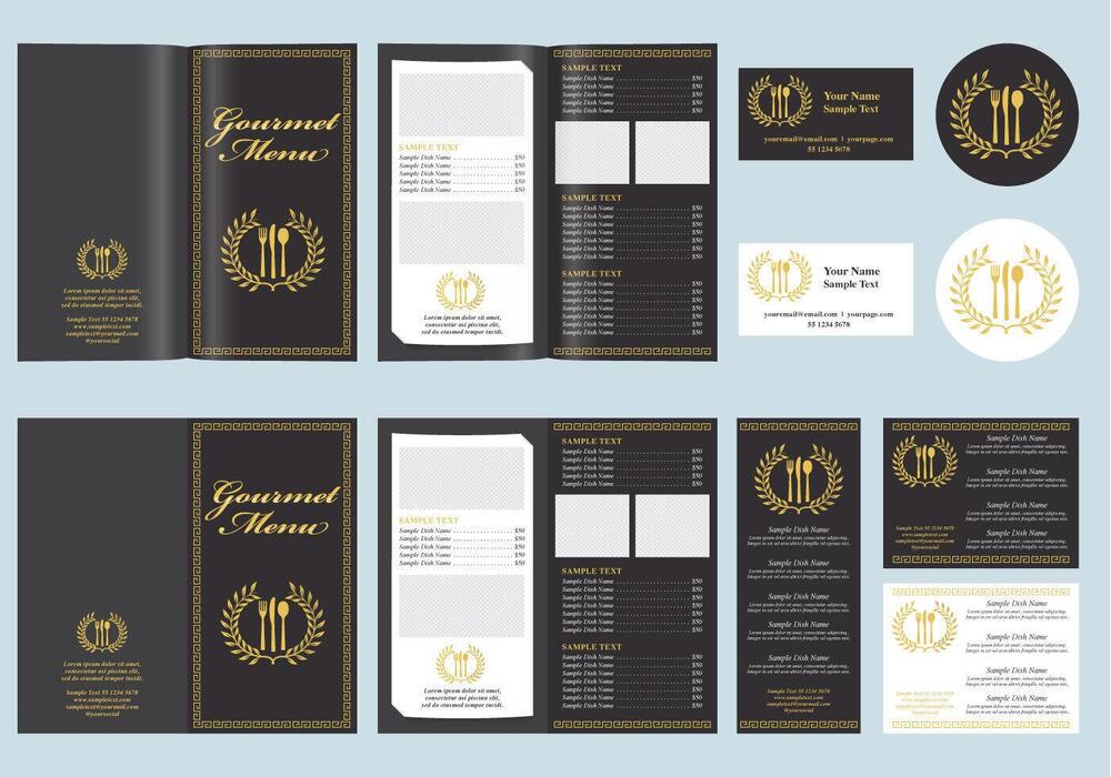 Menu Card Design Vector Art, Icons, and Graphics for Free Download